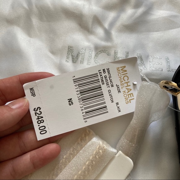 Michael Kors mini chain crossbody bag stud black leather NWT - Picture 9 of 12